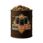 Tambor de mini entulho 200 litros com logomarca da Mini Entulho Manaus