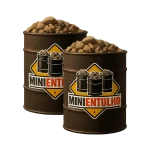 Tambor de mini entulho 200 litros com logomarca da Mini Entulho Manaus